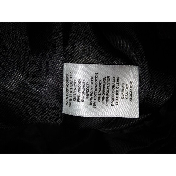 TREASURE & BOND Black Leather Motorcycle Jacket, 2 Zip Pockets Size XS - Picture 8 of 9